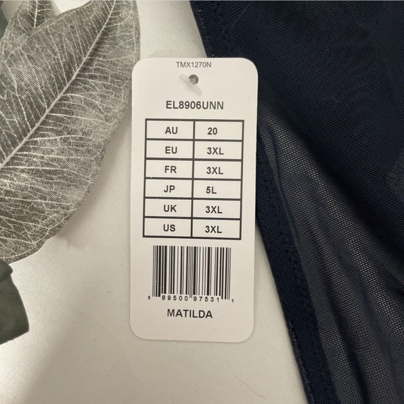 NWT $32 Elomi [ 3XL ] Matilda‎ Embellished Briefs in Unicorn Blue/Grey - Picture 12 of 12